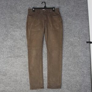 Flint and Tinder Slim Fit Chino Pants Mens 32x32 Brown Stretch Workwear